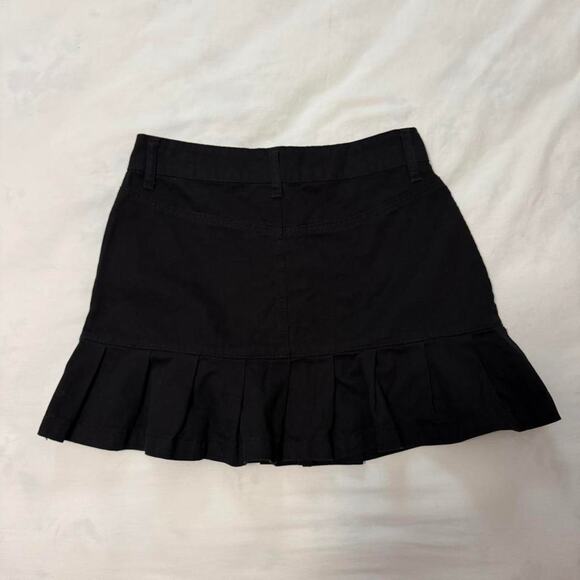 y2k black pleated mini skirt low rise forever 21 - Picture 2 of 3
